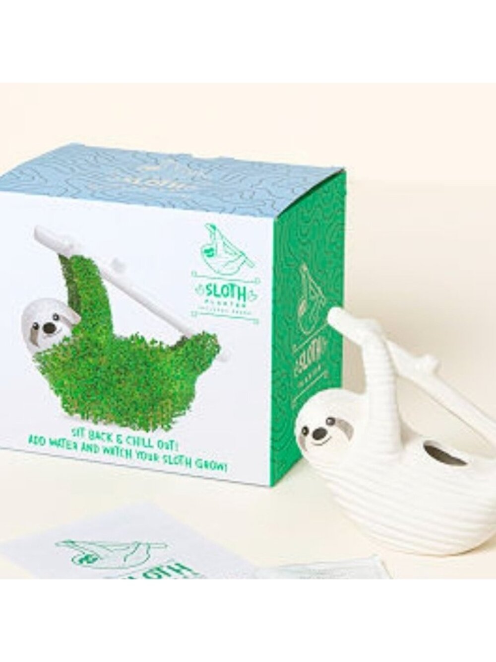 Sloth Planter Kit Ceramic‎ Chia Pet Novelty Grow Your Own Indoor Garden